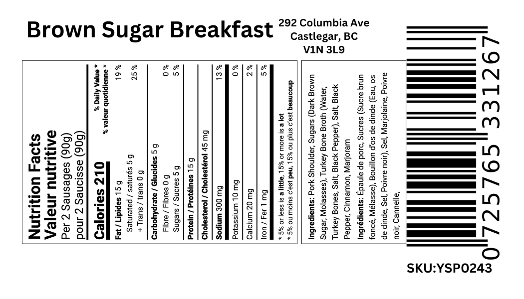 Brown Sugar Breakfast Sausages