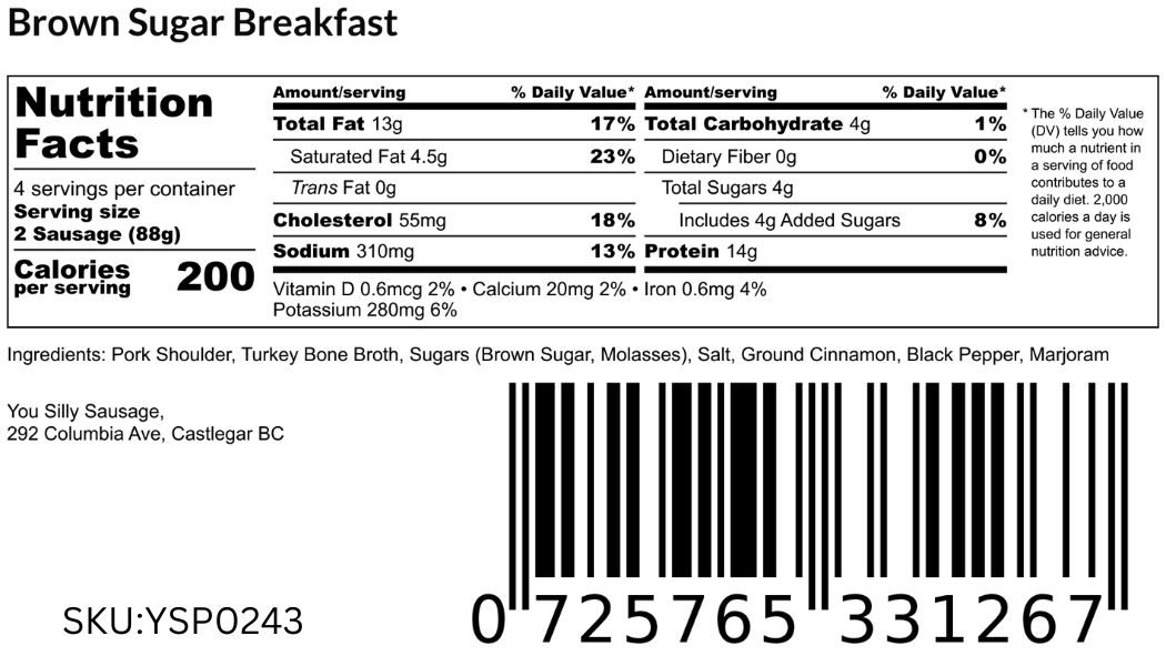 Brown Sugar Breakfast Sausages