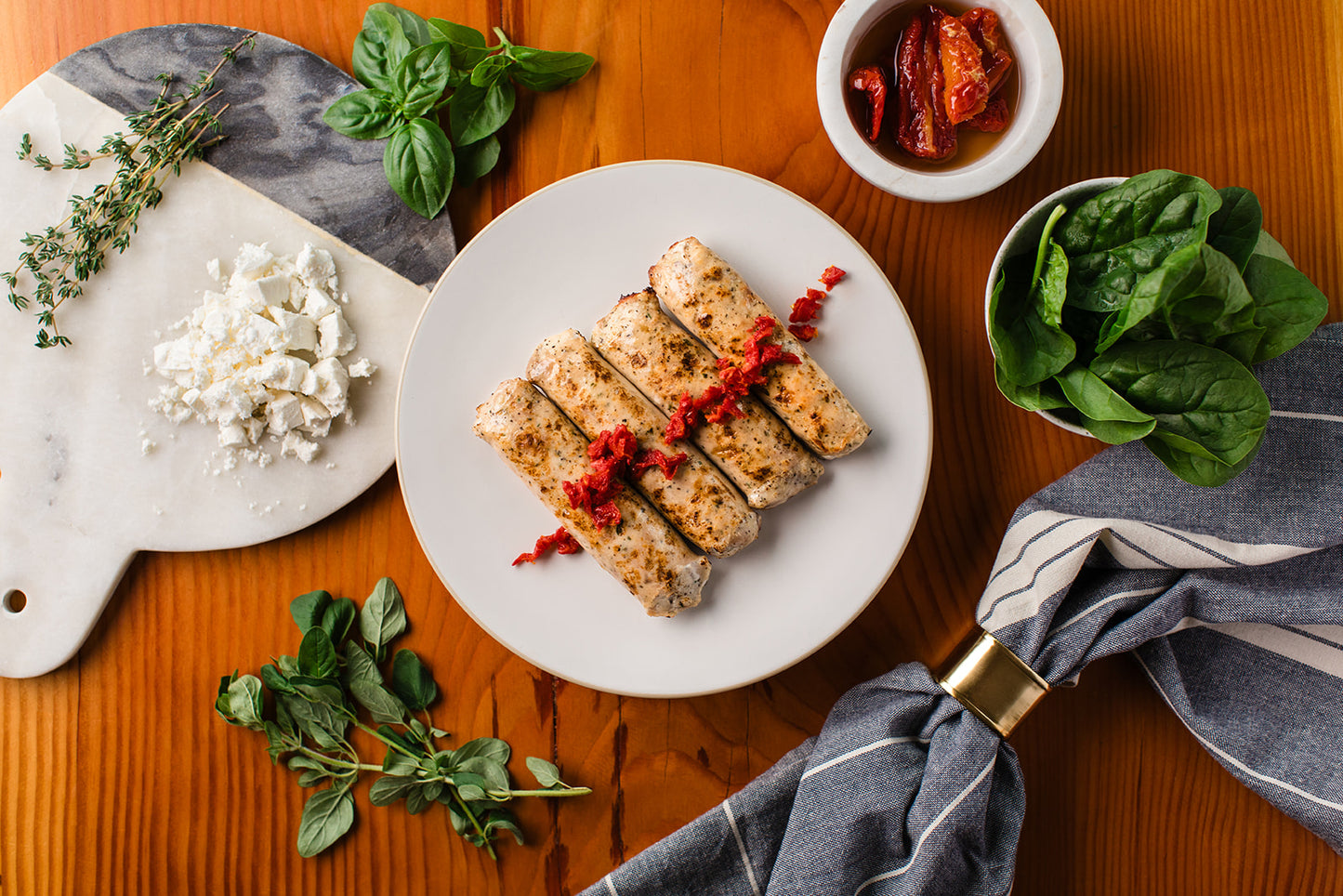 Turkey Tuscan (Sundried Tomato, Spinach & Feta) Sausages