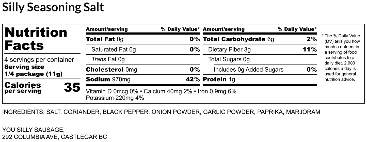 Silly Seasoning Salt