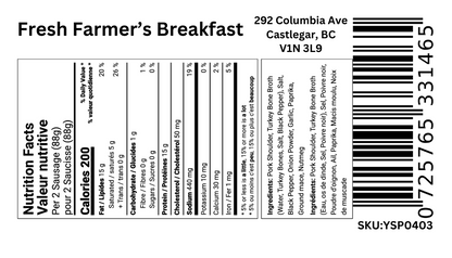 Fresh Farmers Breakfast Sausage