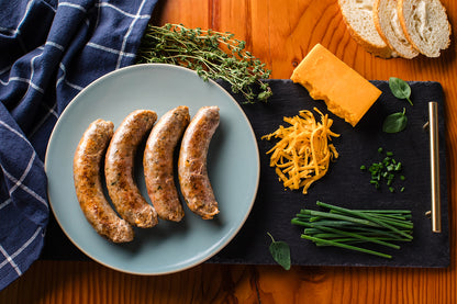 Cheddar and Chive Sausages