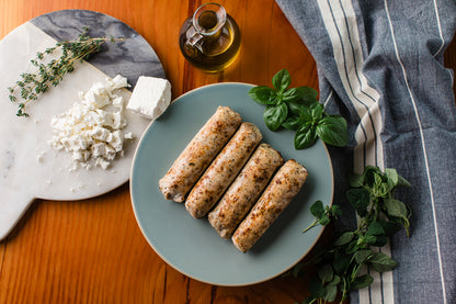 Greek Feta Turkey Sausages